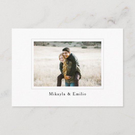 QR Code Foto Wedding RSVP Card Begleitkarte (Rückseite)