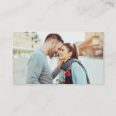 QR Code Foto Wedding RSVP Online Visitenkarte (Rückseite)