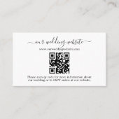 QR Code Foto Wedding RSVP Online Visitenkarte (Vorderseite)
