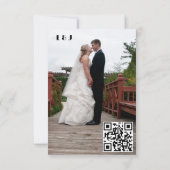QR Code & Foto Wedding Website Einfach RSVP Karte (Rückseite)