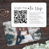QR Code & Foto Wedding Website Einfache Einschließ RSVP Karte