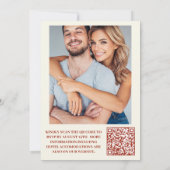 QR Code Foto Whimsical Wildblume Meadow Wedding Einladung (Rückseite)