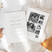 QR-Code-Fotocollage Christlich in einer Hochzeit Einladung