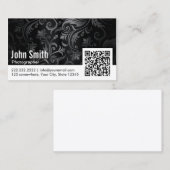 QR Code Fotograf Business Card für Ornament Visitenkarte (Vorne/Hinten)