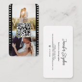 QR-Code Fotograf Filmrolle Maßgeschneidertes Foto Visitenkarte (Vorne/Hinten)
