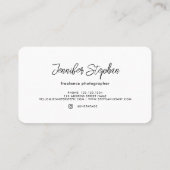 QR-Code Fotograf Filmrolle Maßgeschneidertes Foto Visitenkarte (Rückseite)