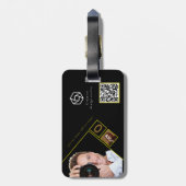 QR-Code-Fotograf für Minimalistische Unternehmen Gepäckanhänger (Rückseite vertikal)