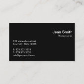 QR Code-Fotograf-modernes Linse-Aufflackern Visitenkarte (Rückseite)