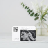 Qr-Code-Fotografen vernetzen soziale Medien Visitenkarte (Stehend Vorderseite)