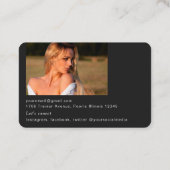 Qr-Code-Fotografen vernetzen soziale Medien Visitenkarte (Rückseite)