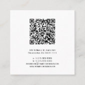 QR Code Fotografy Business Card Quadratische Visitenkarte (Vorderseite)