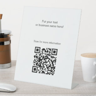 QR-Code Freie Stehendes Podestzeichen Sockelschild