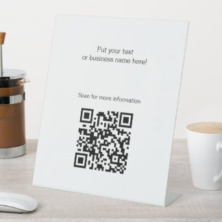 QR-Code Freie Stehendes Podestzeichen Sockelschild
