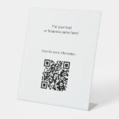 QR-Code Freie Stehendes Podestzeichen Sockelschild (Vorderseite)