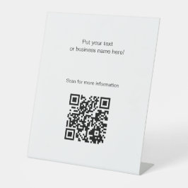 QR-Code Freie Stehendes Podestzeichen Sockelschild