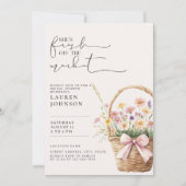 QR Code Fresh Off the Market Floral Bridal Shower Einladung (Vorderseite)