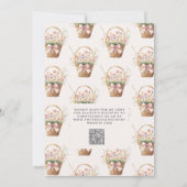 QR Code Fresh Off the Market Floral Bridal Shower Einladung (Rückseite)