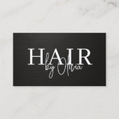 QR-Code-Friseur Metallische Typografie  Visitenkarte (Vorderseite)