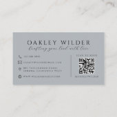 QR-Code Friseur Neutral Visitenkarte (Rückseite)