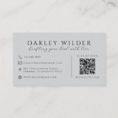 QR-Code-Friseurstil-Foto Visitenkarte (Rückseite)