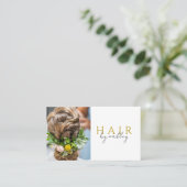 QR-Code-Friseurstil-Foto Visitenkarte (Stehend Vorderseite)