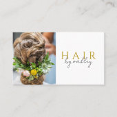 QR-Code-Friseurstil-Foto Visitenkarte (Vorderseite)