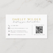 QR-Code-Friseurstil-Foto Visitenkarte (Rückseite)