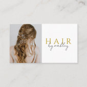QR-Code-Friseurstil-Foto Visitenkarte (Vorderseite)