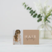 QR-Code-Friseurstil-Foto Visitenkarte (Stehend Vorderseite)