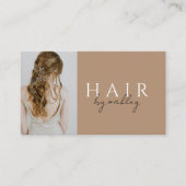 QR-Code-Friseurstil-Foto Visitenkarte (Vorderseite)