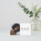 QR-Code-Friseurstylist-Foto Visitenkarte (Stehend Vorderseite)
