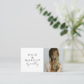 QR-Code-Friseurstylist-Foto Visitenkarte (Stehend Vorderseite)