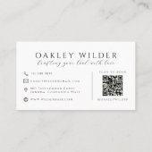 QR-Code-Friseurstylist-Foto Visitenkarte (Rückseite)