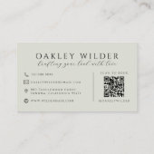 QR-Code-Friseurstylist-Foto Visitenkarte (Rückseite)