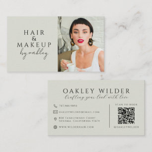 QR-Code-Friseurstylist-Foto Visitenkarte