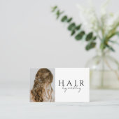 QR-Code-Friseurstylist-Foto Visitenkarte (Stehend Vorderseite)