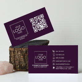 QR Code Front and Back Business Logo Professional Visitenkarte