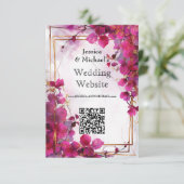 QR-Code Fuchsia Verzauberung: Wasserfarbe Begleitkarte (Stehend Vorderseite)