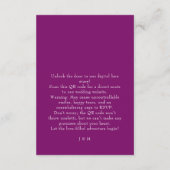 QR-Code Fuchsia Verzauberung: Wasserfarbe Begleitkarte (Rückseite)