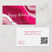 QR Code Fun Happy Holidays Business Werbeaktion Ge Visitenkarte (Vorne/Hinten)