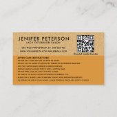 QR-Code Funky Retro-Pastelllöcher nach Pflege Visitenkarte (Rückseite)