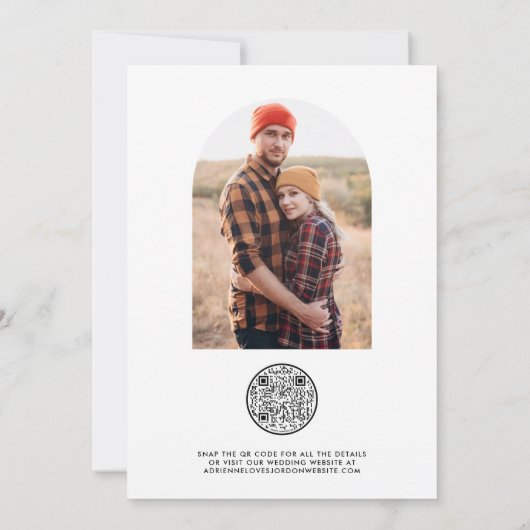 QR Code Funny Foto Verlobung Ankündigung (Rückseite)