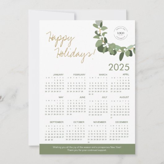 QR-Code für 2025 für den Kalender mit benutzerdefi (Vorderseite)