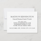 QR-Code für 2 Fotos in Monogramm oder Add-Logos Karte (Rückseite)