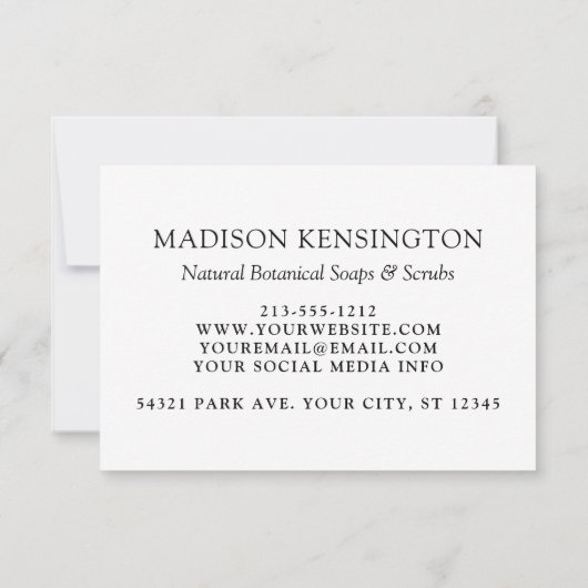 QR-Code für 2 Fotos in Monogramm oder Add-Logos Karte (Rückseite)