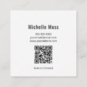 QR-Code für abstrakte Geige Quadratische Visitenkarte (Rückseite)