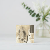 QR-Code für abstrakte Geige Quadratische Visitenkarte (Stehend Vorderseite)