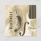 QR-Code für abstrakte Geige Quadratische Visitenkarte (Vorderseite)