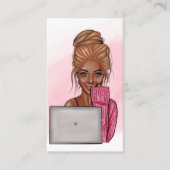 QR-Code für Afrikanisch-Amerikanische Boss Lady Bl Visitenkarte (Vorderseite)