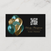 QR-Code für aquamarin- und Goldballons-Eventplaner Visitenkarte (Vorderseite)